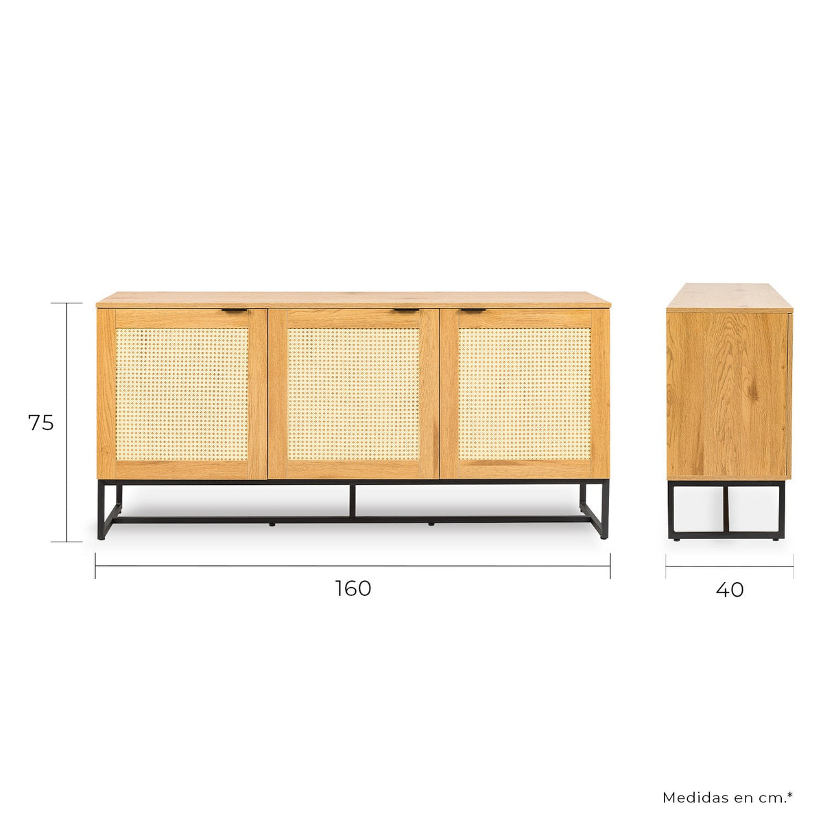 Credenza Xelha 160X40 Chapa Roble Ratt