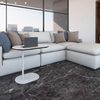 Sala de departamento con sofá modular