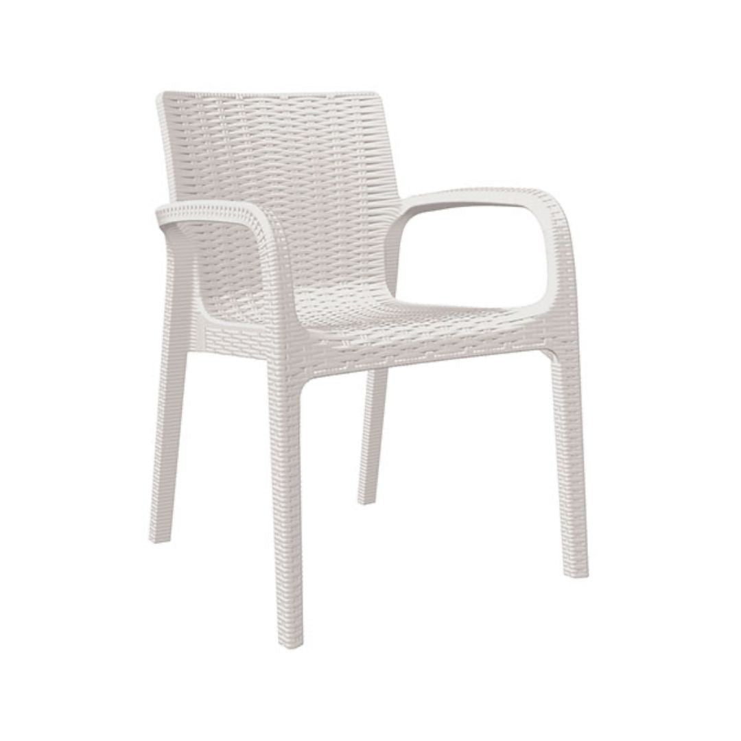 Koppla sillón exterior con brazos tipo rattan
