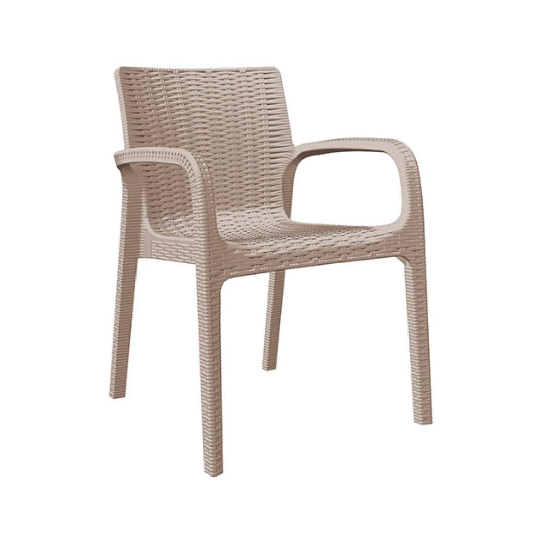 Koppla sillón exterior con brazos tipo rattan