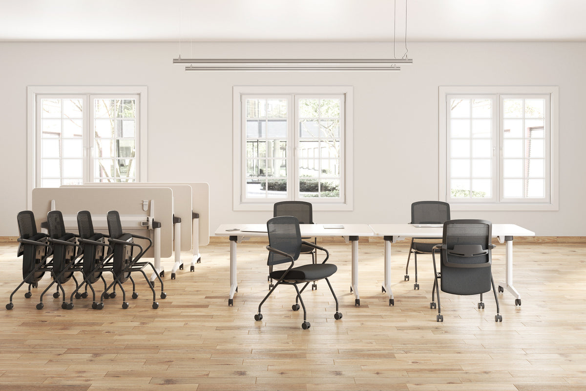 Flex silla visitante plegable con ruedas