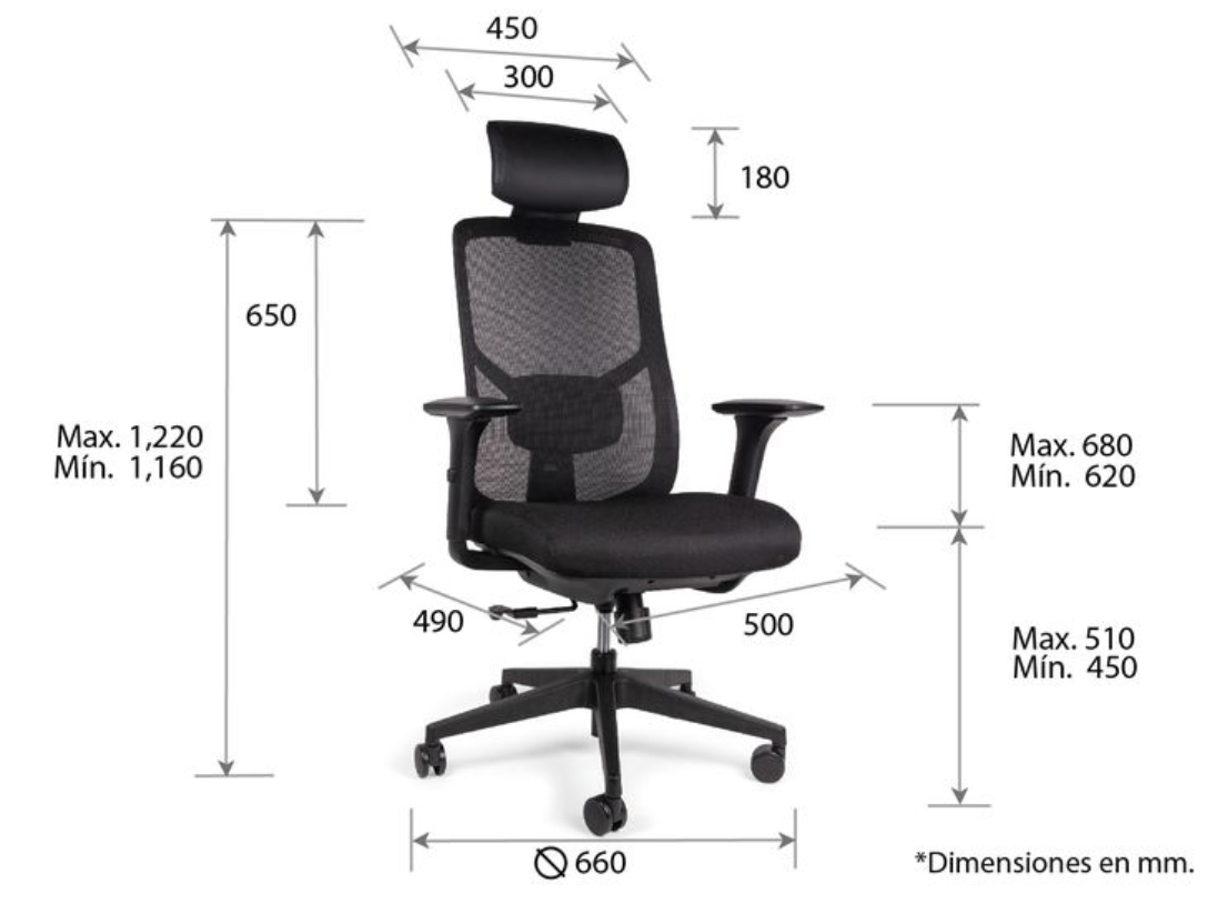 Nebula silla ejecutiva con cabecera