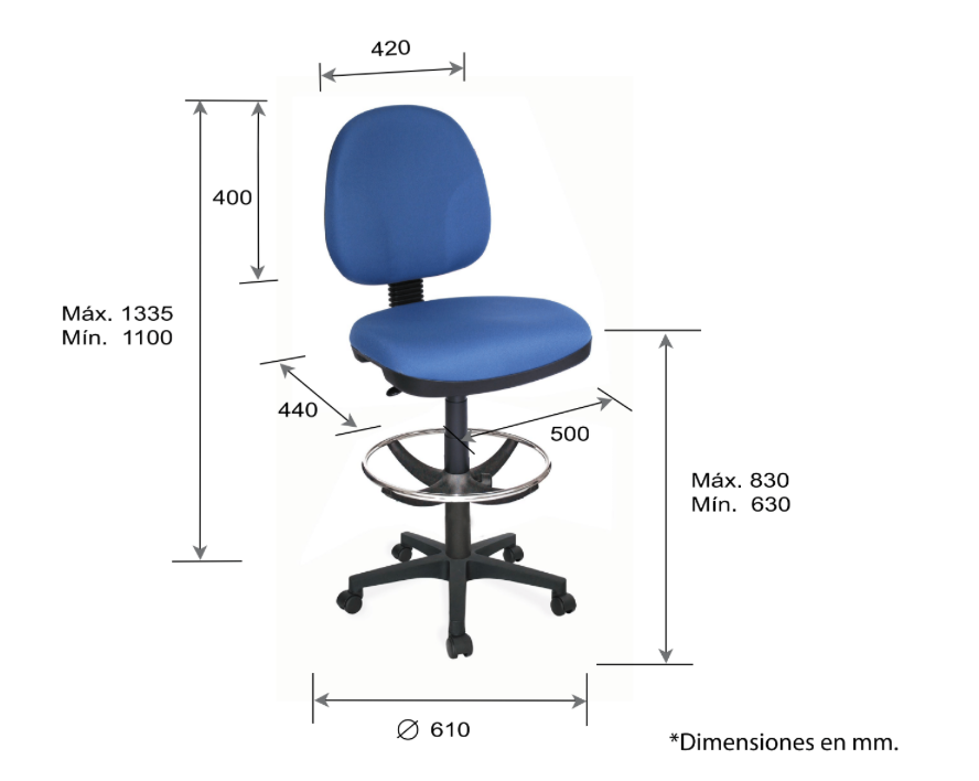 Prochair silla alta secretarial (kit cajero)