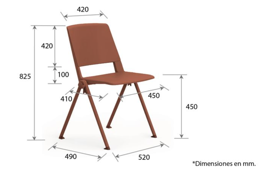 Core silla visitante polipropileno