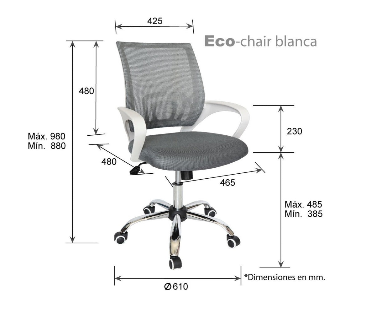 Ecochair silla operativa de malla,