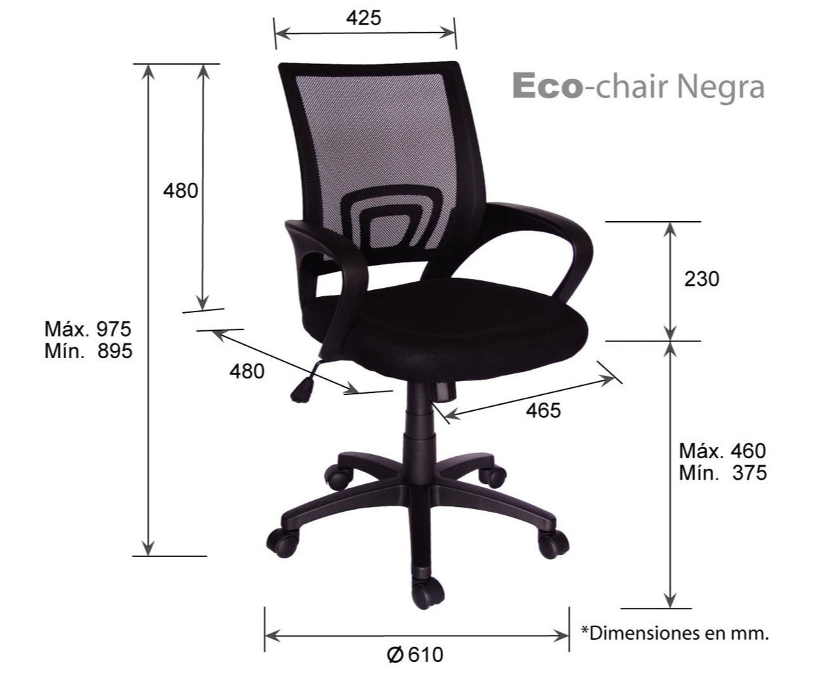 Ecochair silla operativa de malla,