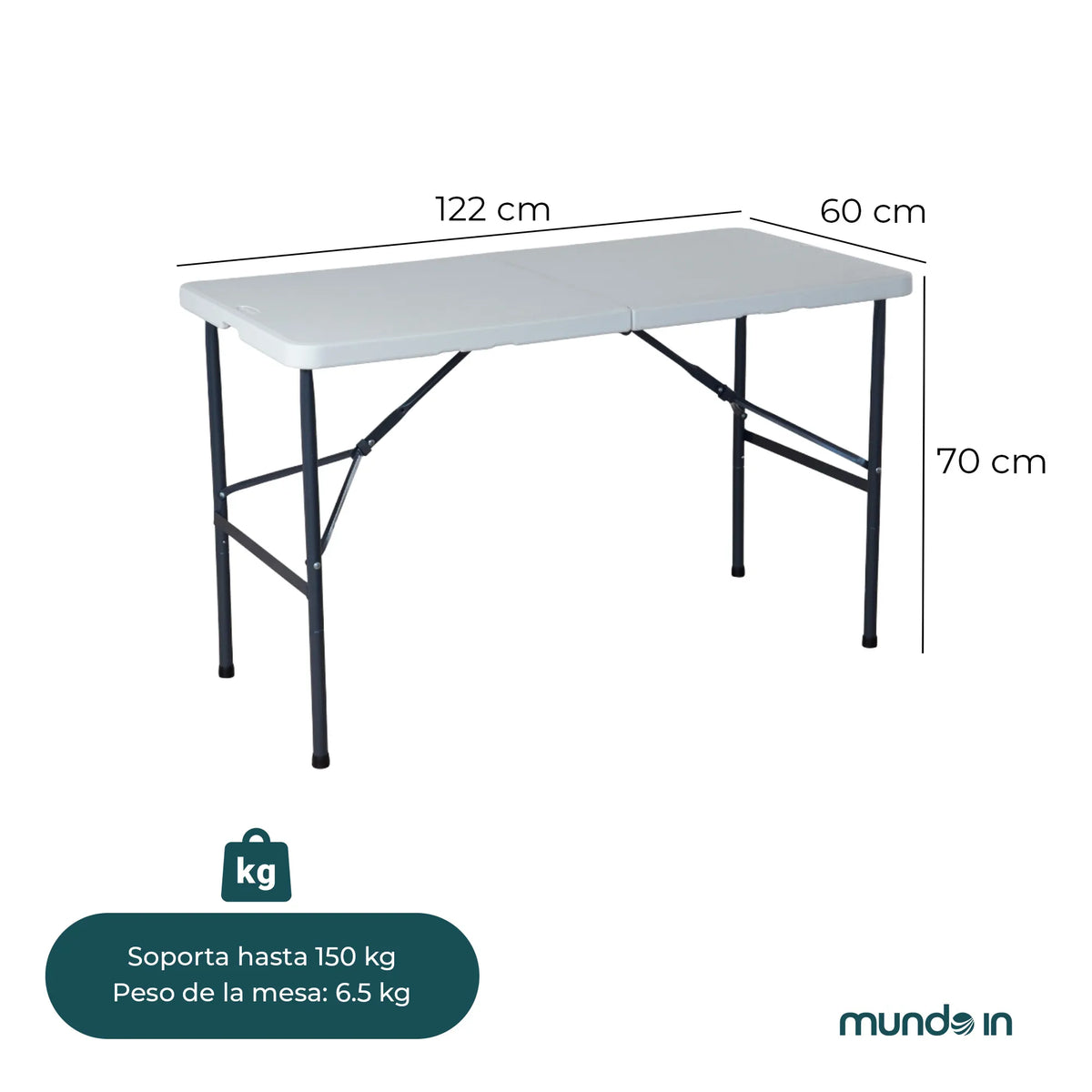 Mesa Plegable 122 Forli Blanco