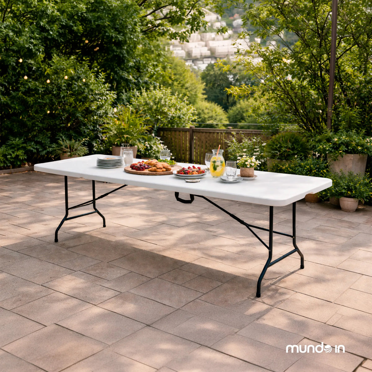 Mesa Plegable 180 Vicenza Blanco