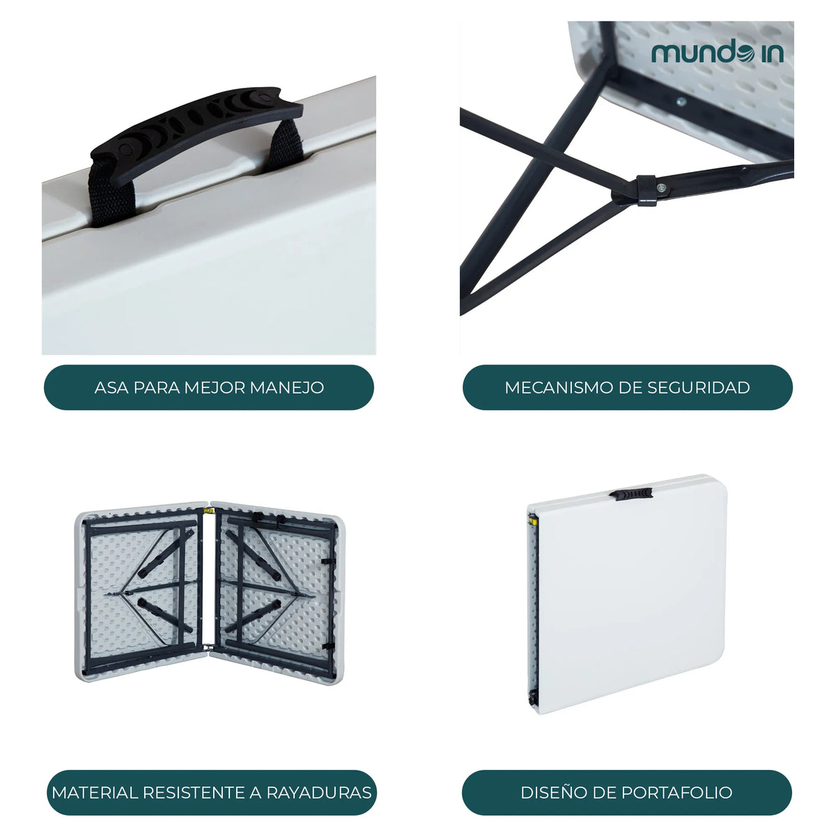 Mesa Plegable 122 Forli Blanco
