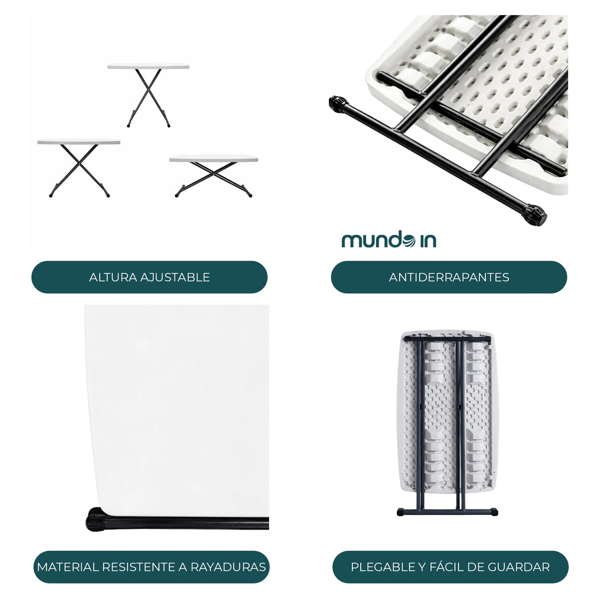 Mesa Pegable Personal 74 Ancona Blanco