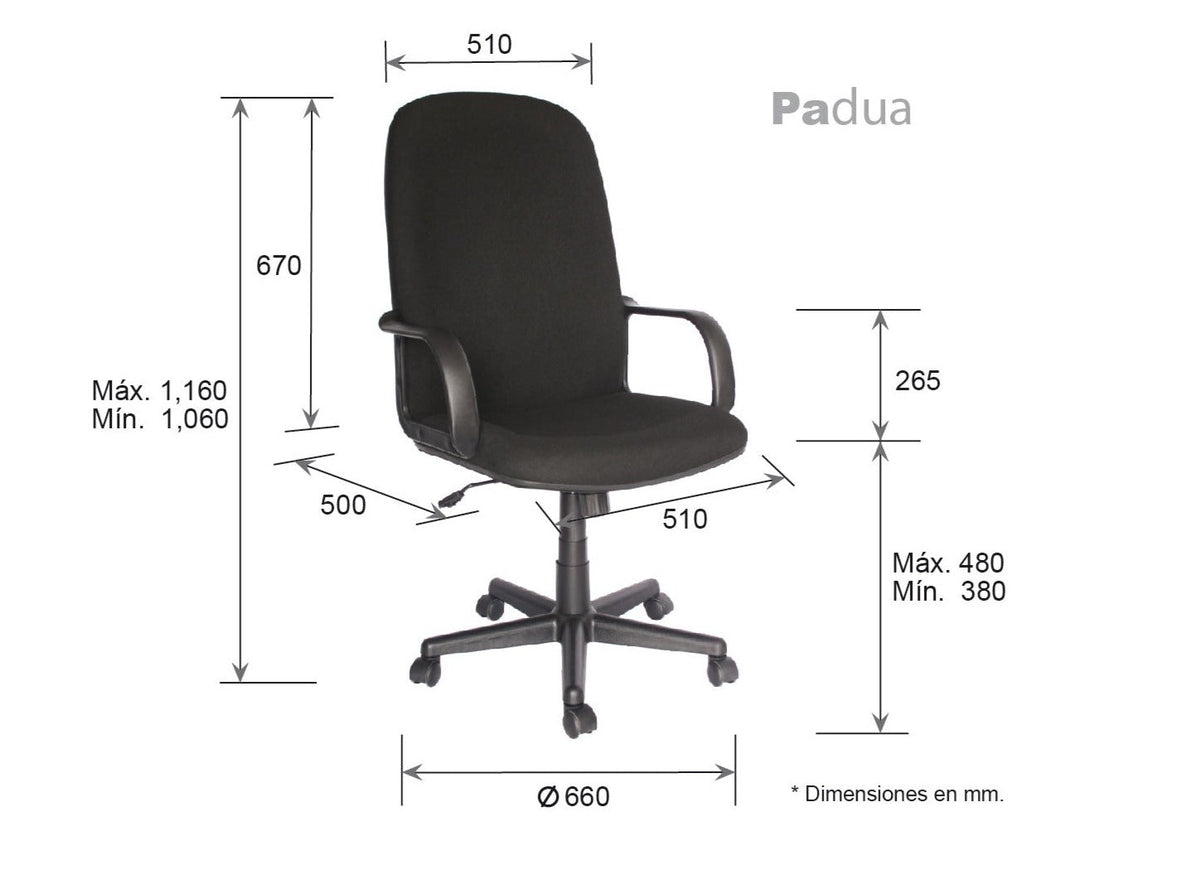 Padua silla ejecutiva respaldo alto
