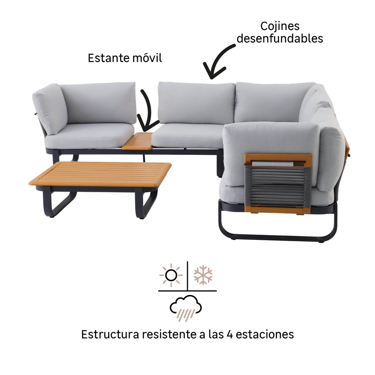 Set sala de jardín Calypso