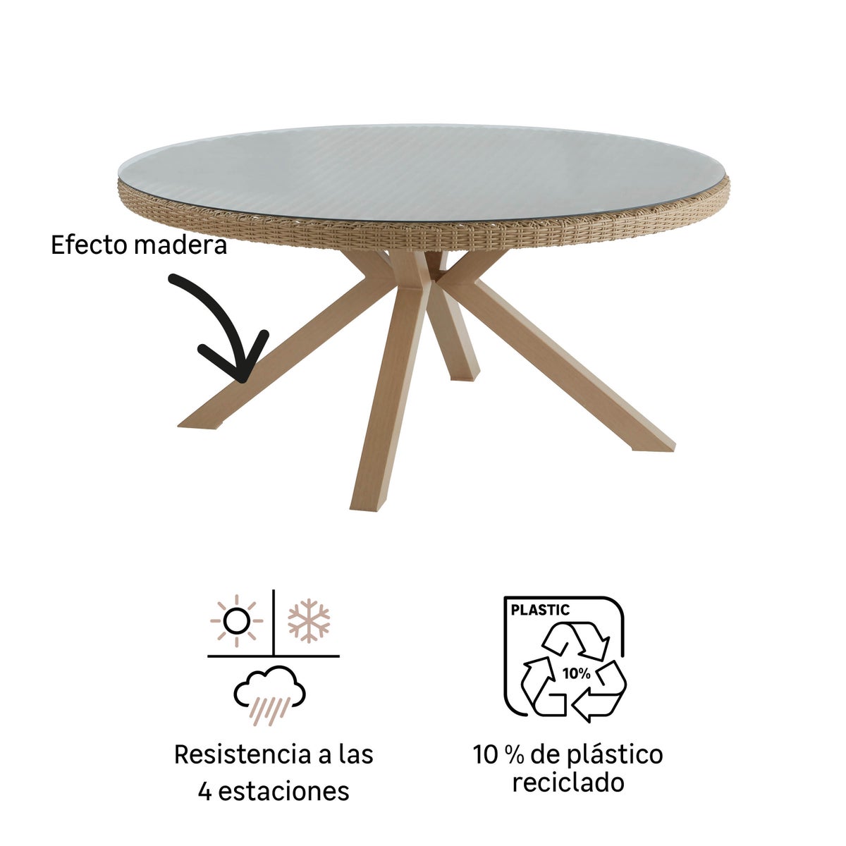Medena mesa de comedor